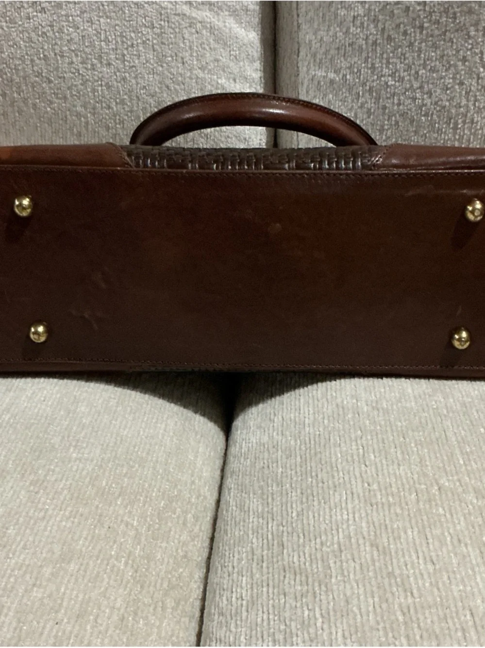 Brahmin vintage Classic Brown Woven Leather Tote